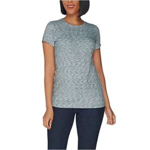 GILI Short Sleeves Crew Neck Rib Knit T-Shirt
